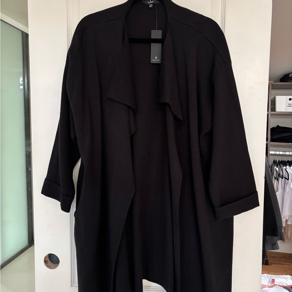 Lulus Black Open Front Cardigan